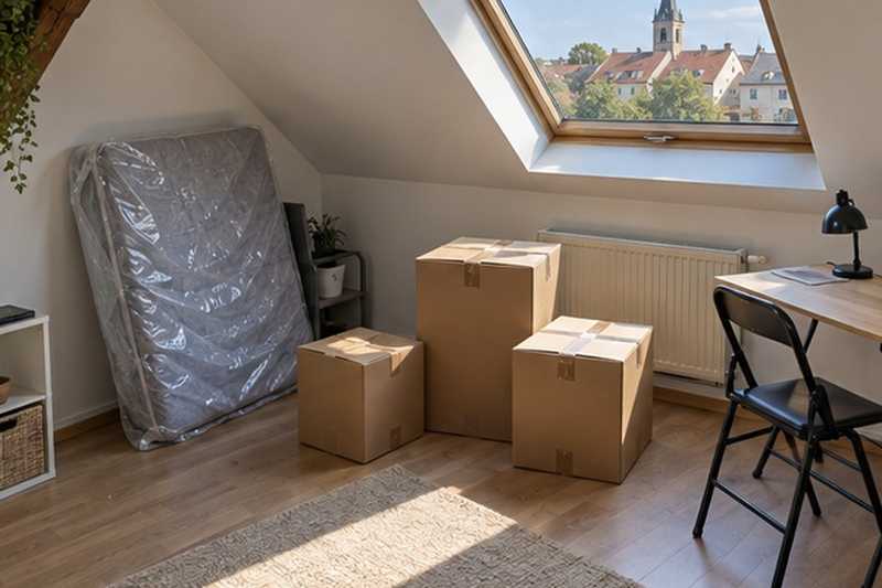 Studio sous les toits à vider