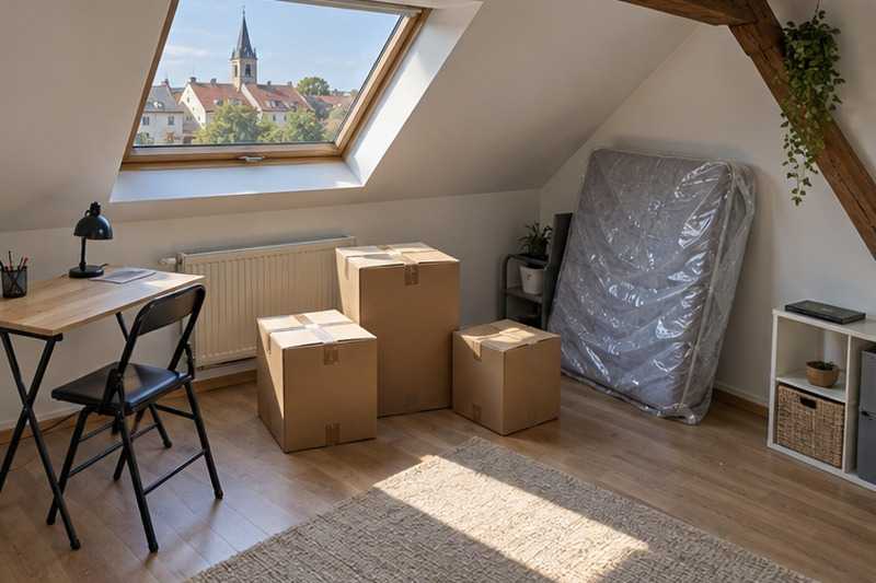 Studio sous les toits à vider