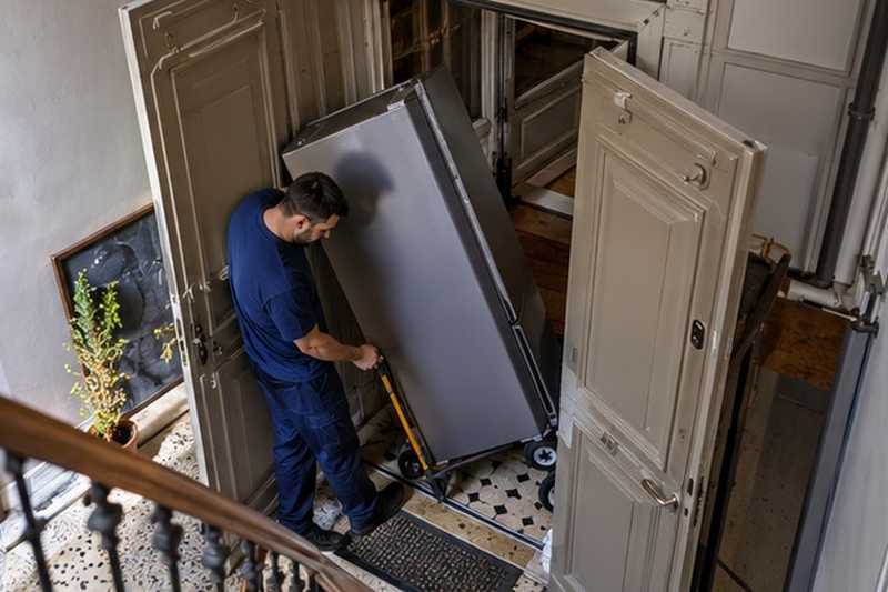 Second vantail ouvert pour le passage : chantier Rue Antoine Clericy
