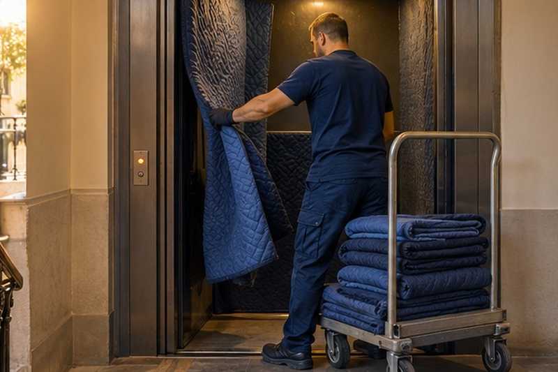 Dépose des protections de cabine : chantier Rue Chanoine Bernier