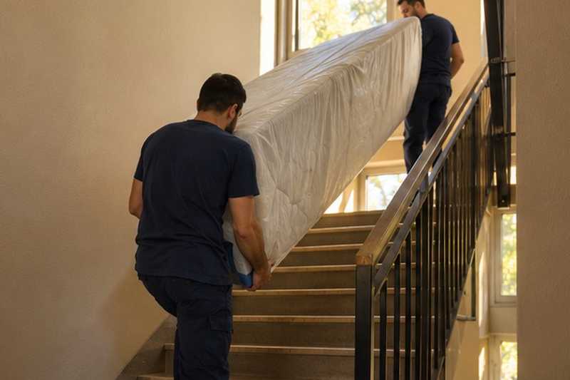 Matelas trop long monté à pied : chantier Rue Chaude