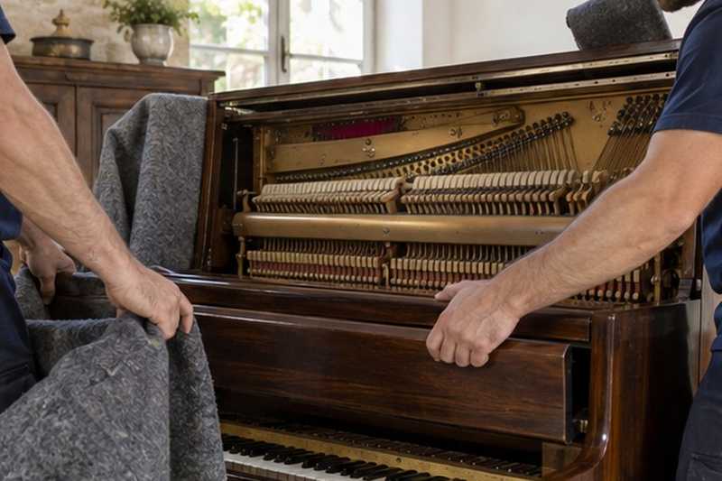 Panneaux du piano démontés : chantier Rue d’Emerainville