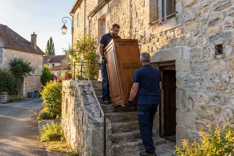 Sortie par la porte de cave extérieure : chantier Rue d’Ariane
