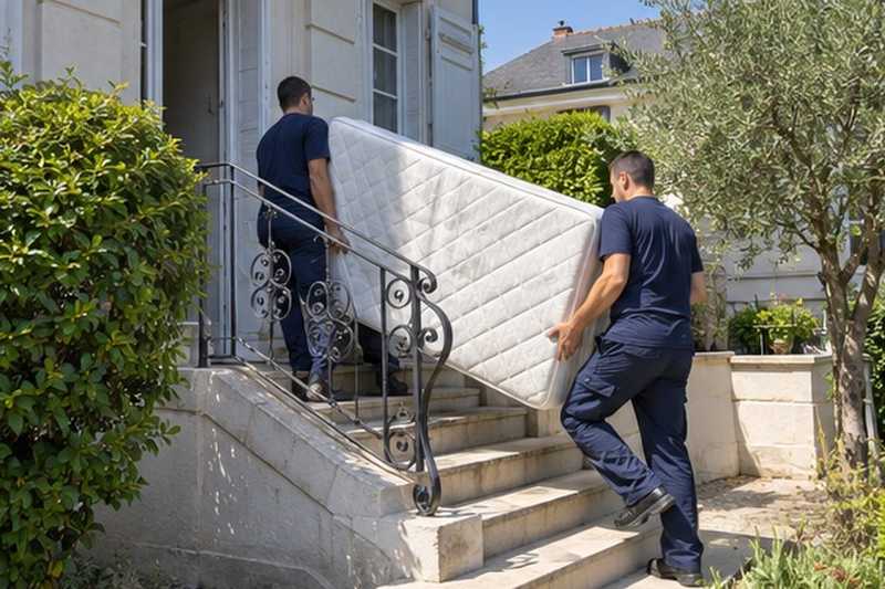 Matelas monté au rez-de-chaussée surélevé : chantier Rue André Bourvil