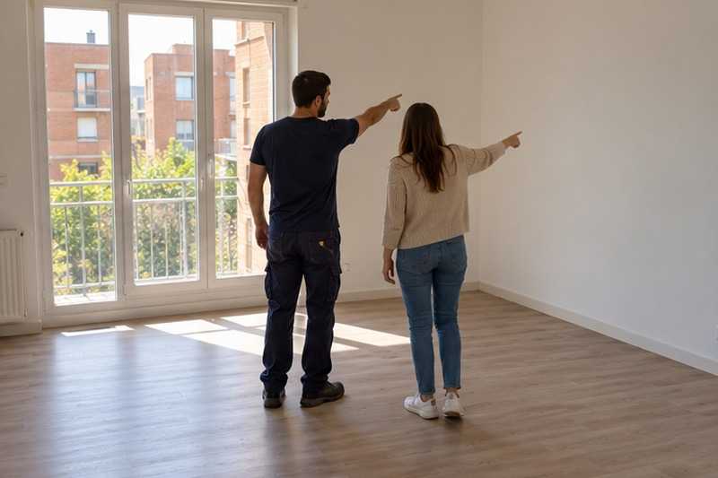 État des lieux du logement vidé : chantier Rue Aristide Briand