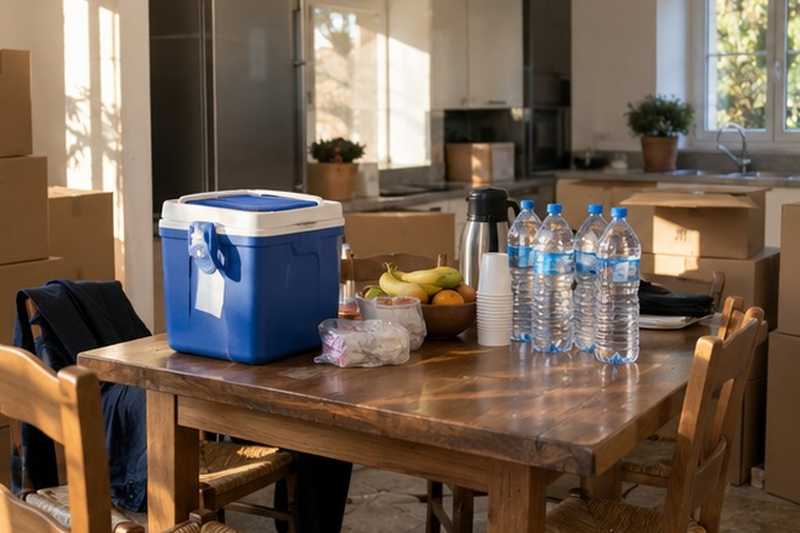 Pause déjeuner prévue dans la cuisine : chantier Rue aux Loups