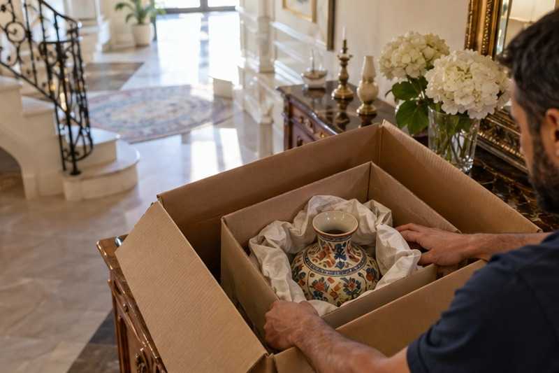 Vase en double carton