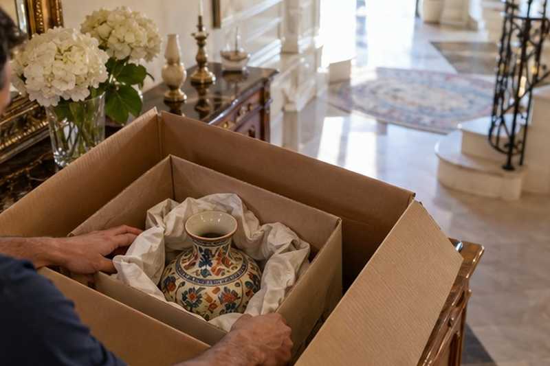Vase en double carton