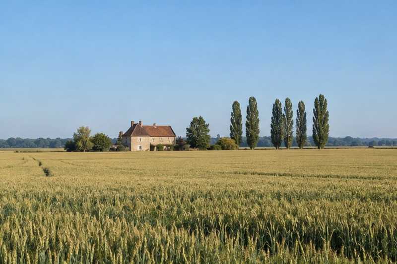 Plateau agricole sous ciel clair, Dammarie-les-Lys