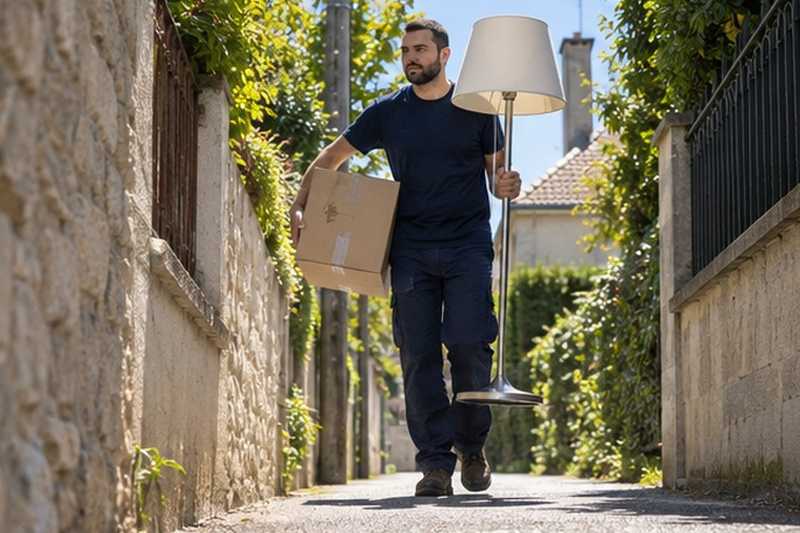 Venelle entre deux murs de jardin