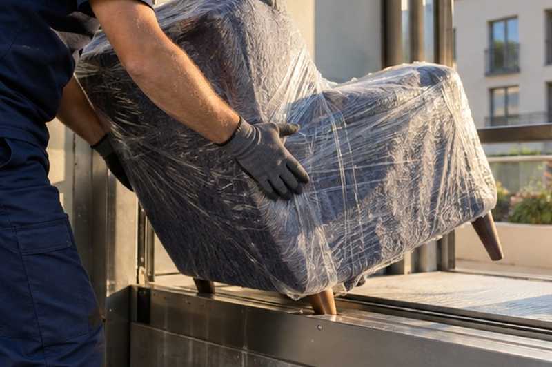 Fauteuil basculé pour la cabine : chantier Rue Colas