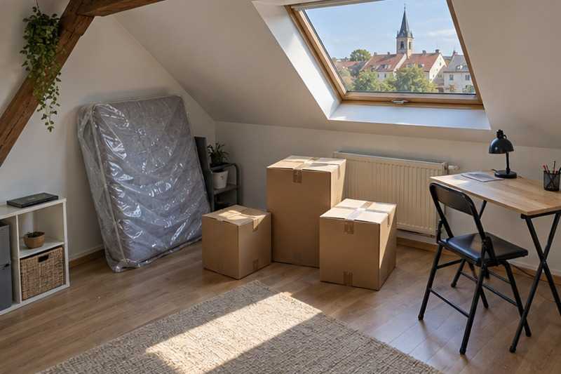 Studio sous les toits à vider