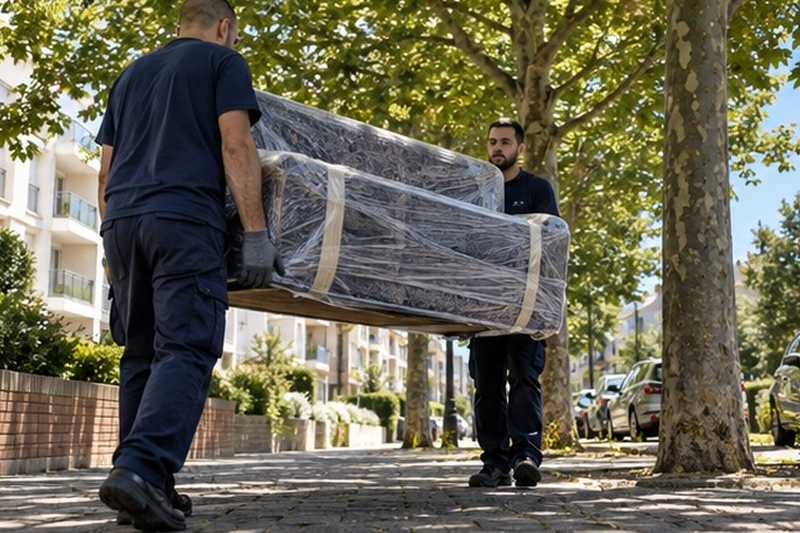 Portage à l’ombre aux heures chaudes : chantier Rue de la Branche
