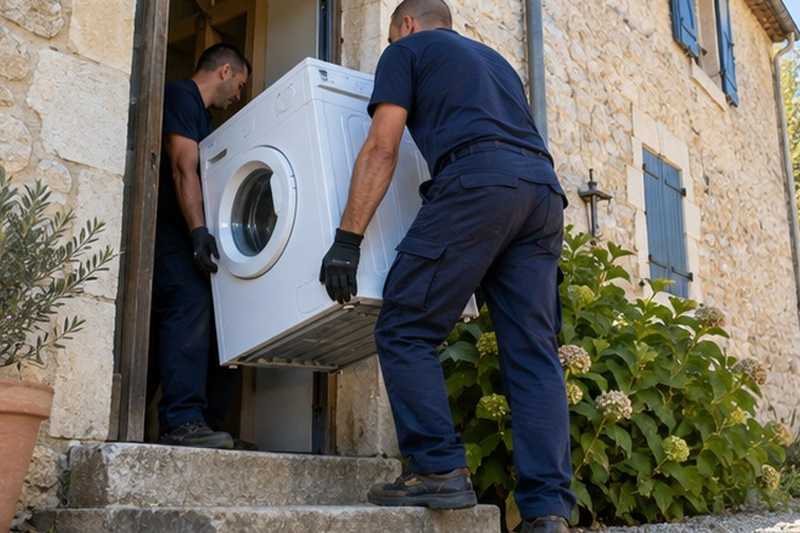 Lave-linge passé par la porte arrière : chantier Rue de l’Yerres
