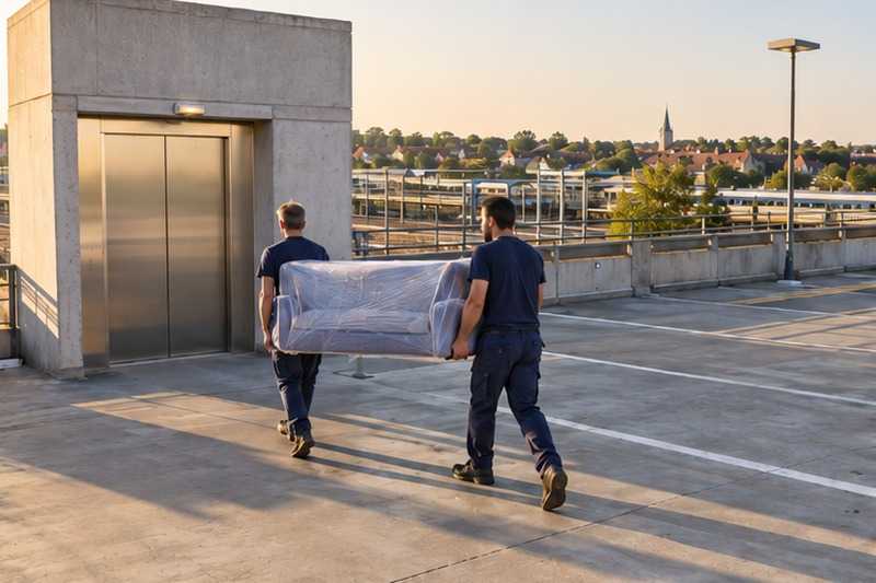 Toit d’un parking près de la gare : chantier Rue de la Légalité