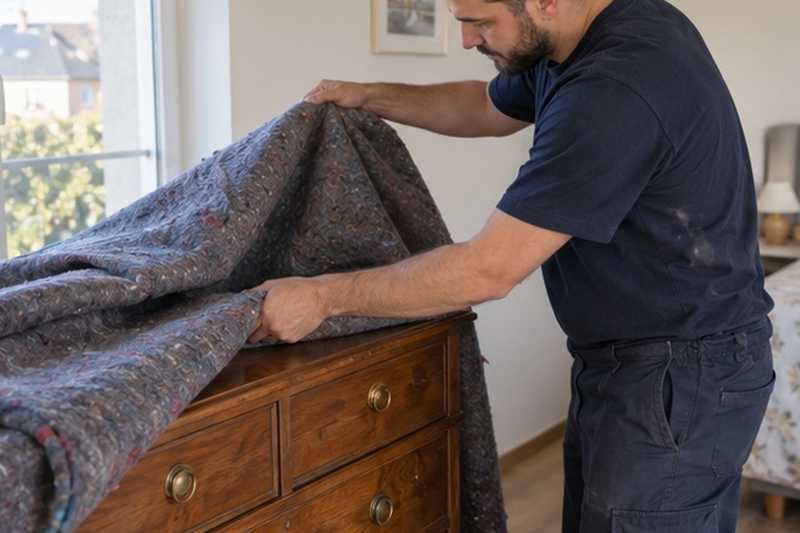 Commode déballée à sa place, Guignes