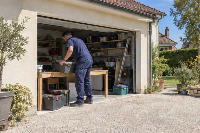 Garage de pavillon vidé : chantier Rue Antoine Lavoisier