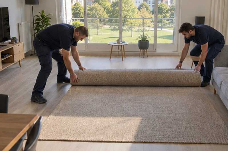 Tapis déroulé dans le séjour, Jouarre