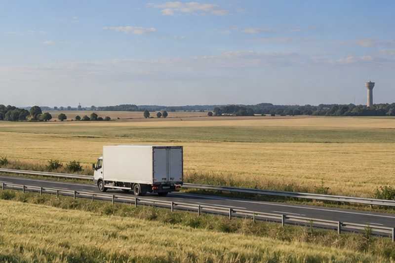 Trajet sur une voie rapide du plateau
