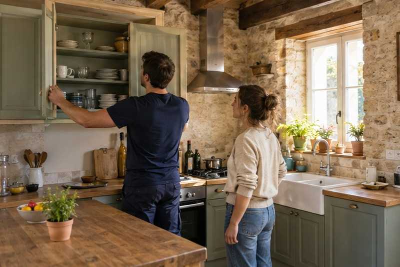 Tour des placards avec la cliente