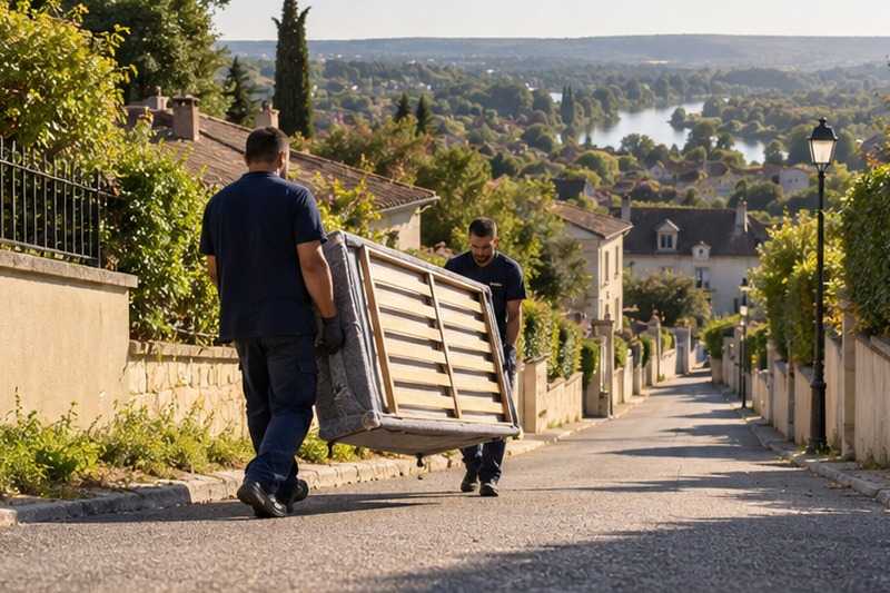 Sommier descendu vers la vallée : chantier Rue d’Aubigny