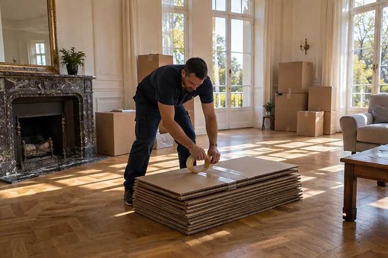 Montage des cartons vides