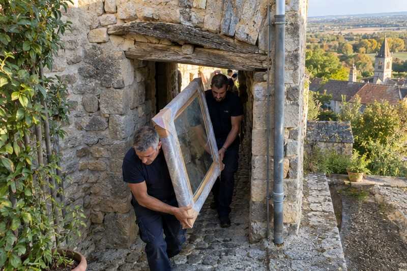 Miroir porté sous un passage bas : chantier Rue Alexandre Dumas