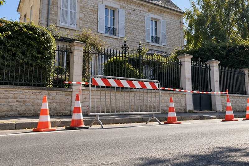 Bordure libérée devant une villa