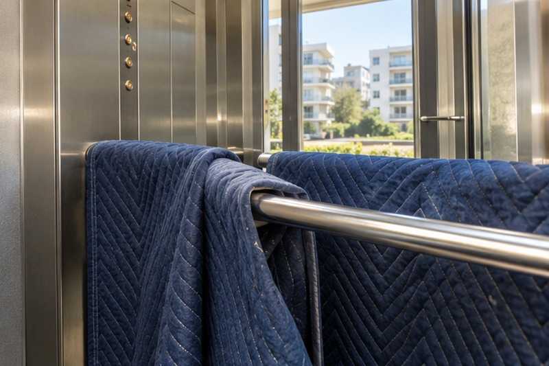 Main courante et miroir protégés : chantier Rue Courbet