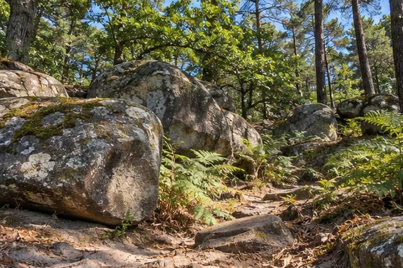 Lisière de forêt et rochers de grès, Lieusaint