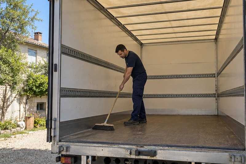 Caisse du camion balayée, Lizy-sur-Ourcq