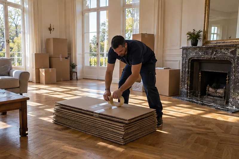 Montage des cartons vides