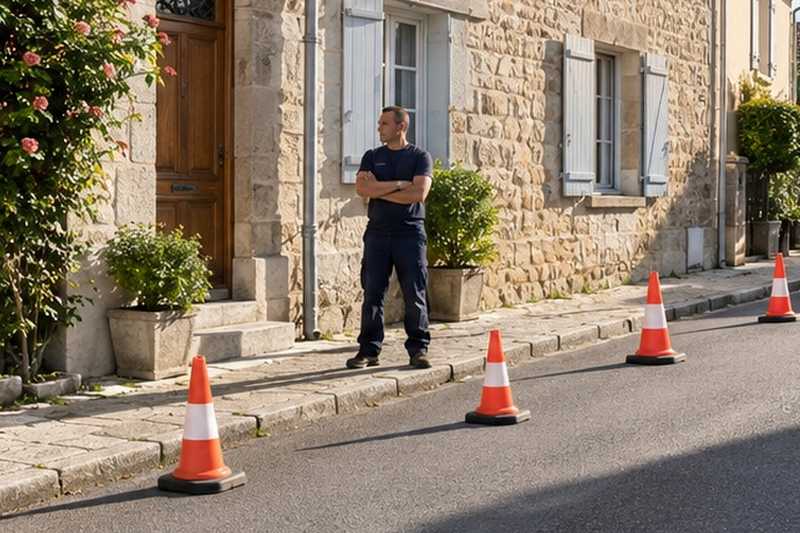 Emplacement libéré attendant le camion