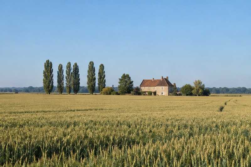 Plateau agricole sous ciel clair, Meaux