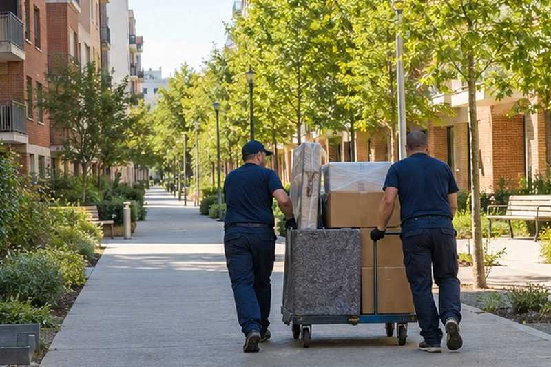 Chariot sous les platanes d’un mail
