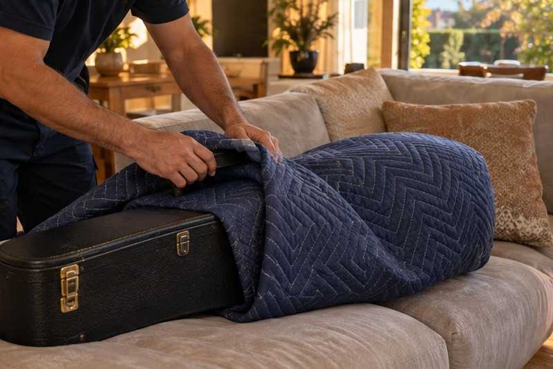 Étui de guitare sous couverture