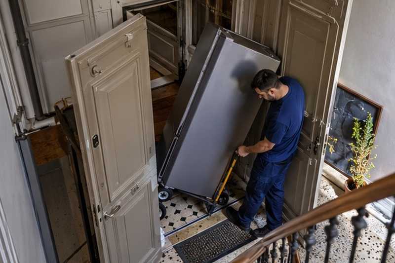 Second vantail ouvert pour le passage : chantier Rue Auguste Renoir