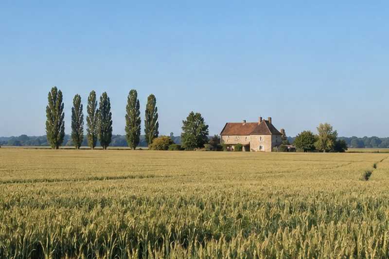 Plateau agricole sous ciel clair, Montereau-Fault-Yonne