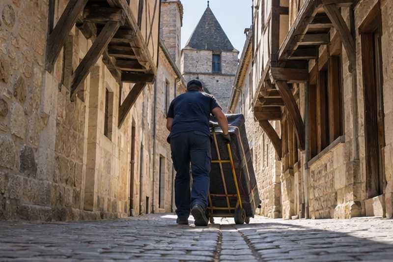 Rue médiévale aux étages en saillie : chantier Rue Alfred Duthillier
