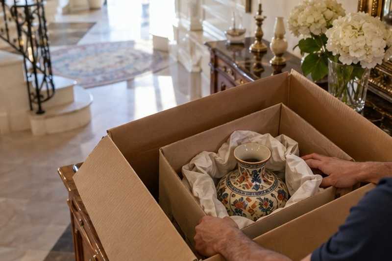 Vase en double carton
