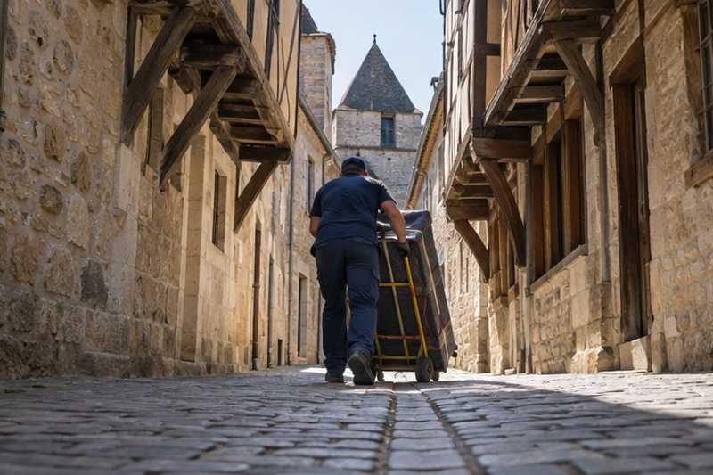 Rue médiévale aux étages en saillie : chantier Avenue de Villemur