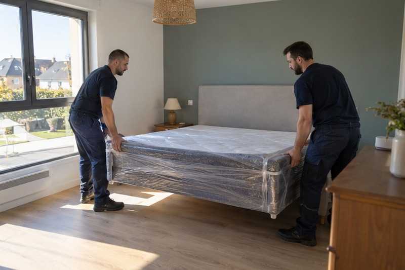 Sommier posé dans la chambre neuve, Nangis