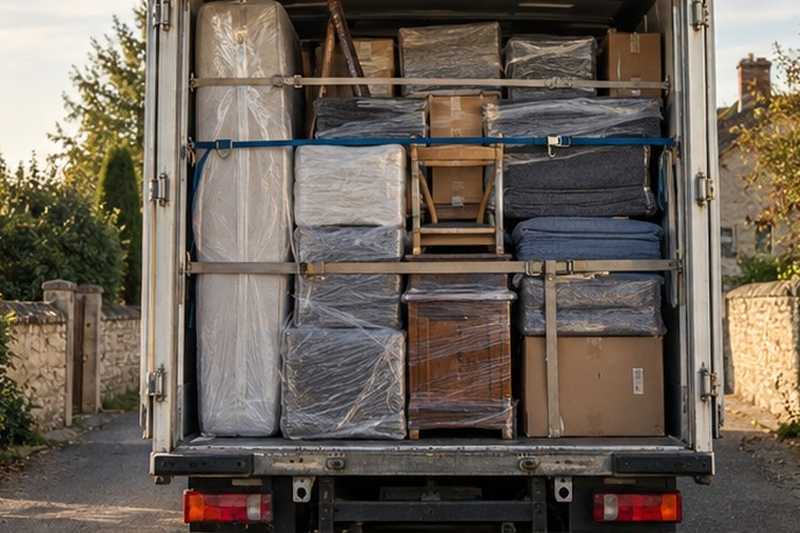 Chargement complet vu de l’arrière