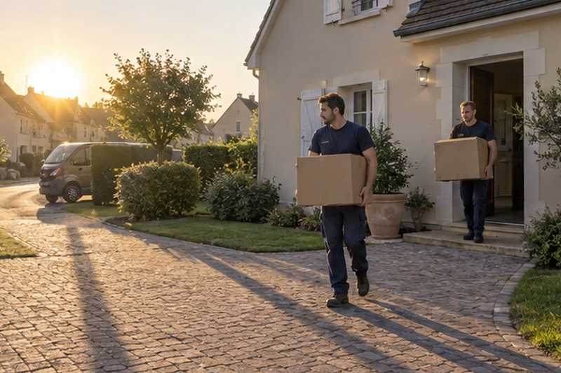 Premiers cartons au lever du soleil : chantier Rue de la Bohème Galante