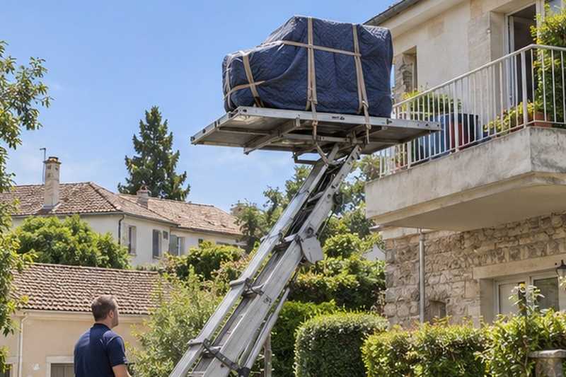 Piano à queue hissé par l’extérieur