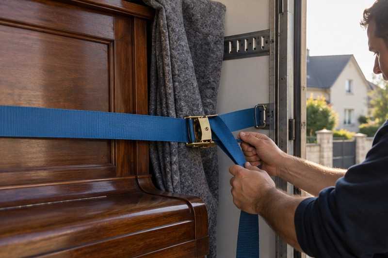 Piano arrimé contre la paroi : chantier Rue de l’Orée du Parc