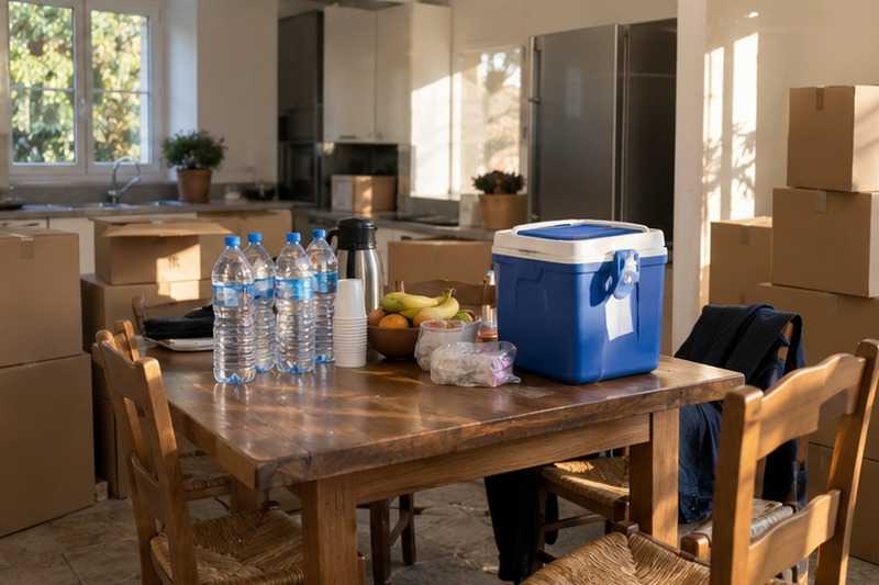 Pause déjeuner prévue dans la cuisine : chantier Rue de l’Église
