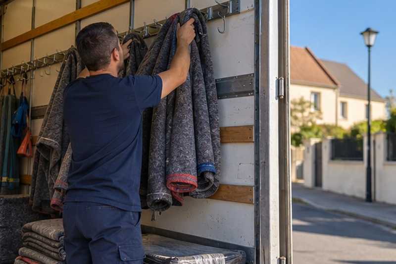 Couvertures prêtes dans le camion, Presles-en-Brie