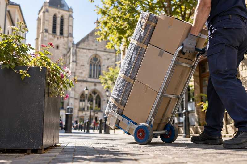 Contournement d’une jardinière : chantier Rue aux Aulx
