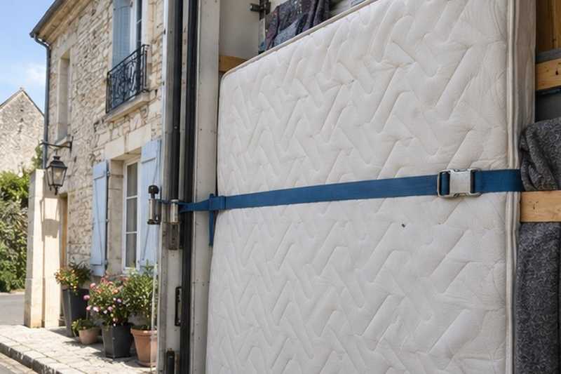 Matelas plaqué contre la paroi